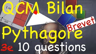 QCM BILAN PYTHAGORE  10 questions  Niveau Brevet  Troisième [upl. by King]