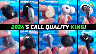 2024 BEST Earbuds for Call Quality 👑 Tested in NOISY Public Place Updated [upl. by Kermie]