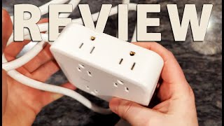 BNLINK Wall Outlet Extender w 3 USB Ports 8 Outlets w Extension Cord ✅ Review [upl. by Yerocal]