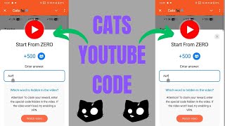 Start From Zero codestar FROM ZERO YOUTUBE CODE CATS cats New youtube code cats catsairdrop [upl. by Ahsemrac]