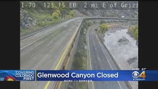 I70 Through Glenwood Canyon Closed Due To Flash Flood Threats [upl. by Novart]