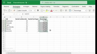 Percentage berekenen in Excel makkelijk [upl. by Naletak142]