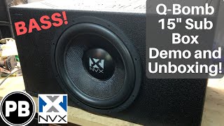 Qpower 15quot Subwoofer Box Unboxing and Demo  QBOMB15VL [upl. by Ecinhoj]