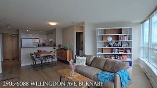 BC Burnaby Metro Mountain view 2 bedroom 2 bath for sale 2905 6088 Willingdon Ave Burnaby [upl. by Dillon]