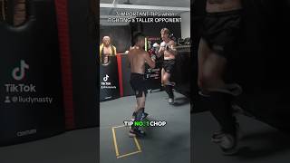 HOW TO FIGHT A TALLER OPPONENT mma sparring [upl. by Ahsek]