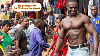 Shirtless Man with WellToned Body attracts stares from Men on Streets [upl. by Anyahs]