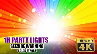 BEST DISCO PARTY LIGHTS  STROBE EFFECT 4K  1H EXTREME SEIZURE WARNING [upl. by Lorie]