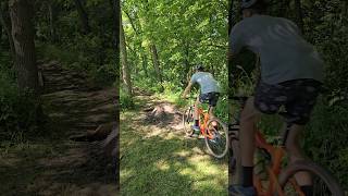 Day 2 of 1 adding scoop of dirt on the ramp for every subscriber bycycle mtb jump booter [upl. by Xavier471]