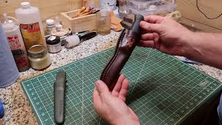 Leather Sheath for Mora Companion Knife [upl. by Lattimer]