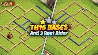 NEW TH16 Anti 3 Star Root Rider Base Copy Link Town Hall 16 Base  Clash Of Clans [upl. by French704]