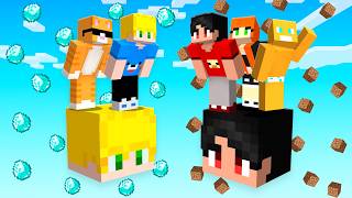 Sobrevivemos em Apenas 1 Bloco de Kass e KR no Minecraft [upl. by Chrysa]