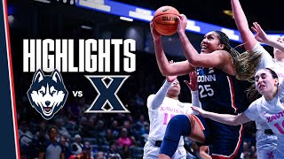 HIGHLIGHTS  15 UConn Women’s Basketball at Xavier [upl. by Esirec]