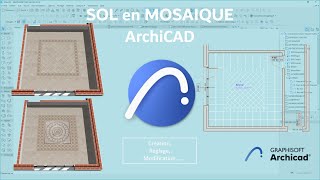 Revêtement de Sol en Mosaïque sur ArchiCAD [upl. by Hartley449]