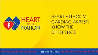 The Difference between a Heart Attack and Cardiac Arrest [upl. by Eecyaj]