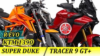 KTM 1390 SUPER DUKE R EVO vs Yamaha TRACER 9 GT  Compare KTM 1390 SUPER DUKE R EVO amp TRACER 9 GT [upl. by Netniuq224]