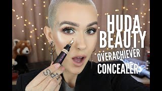 13 Hour Wear Test amp Review Huda Beauty Overachiever Concealer [upl. by Ecirtap706]