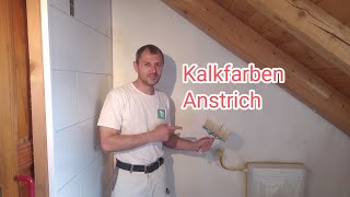 Wand mit Kalkfarbe streichen  so gehts [upl. by Fannie]