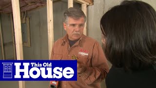 How to Frame Walls for a Basement Room  This Old House [upl. by Onurb]