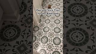 DIY Peel and Stick Tiles  Bathroom Transformation [upl. by Anwahsak369]