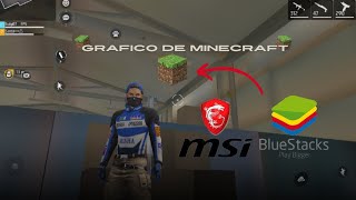 COMO COLOCAR GRAFICO DE MINECRAFT NO FREE FIRE  MSI E BLUESTACKS  ATUALIZADO 2023 1k freefire [upl. by Iahk907]