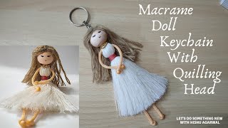 DIY Macrame Angel Tutorial Step by Step  DIY Macrame Doll keychain  Macrame ChristmasTree Ornament [upl. by Anilram]