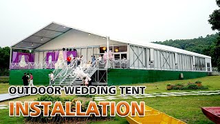 Liri Clear Span Tent Wedding Tent With Ringlock Scaffolding Flooring [upl. by Baun]