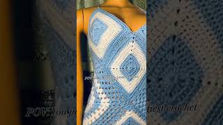 The prettiest crochet dress today crochet crocheting art crochettutorial [upl. by Branham]