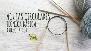 Curso Tricot  Agujas circulares Técnica Básica [upl. by Rosie]