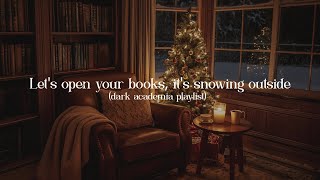 Romanticize reading with December melancholic playlist for quiet winter night ❄️ dark academia piano [upl. by Olimreh974]