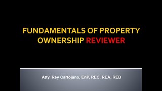 Real Estate Board Exams Reviewer Fundamentals of Property Ownership realestatebroker examstips [upl. by Bosch]