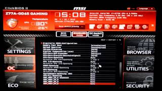 MSI Z77GD65 Gaming  Blick ins BIOS [upl. by Ilam]