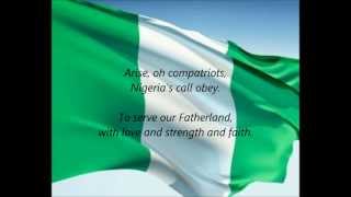 Nigerian National Anthem  quotArise Oh Compatriotsquot EN [upl. by Thurlough]