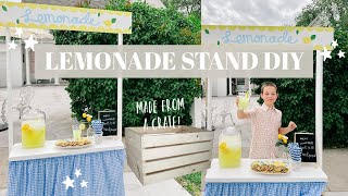 DIY Lemonade Stand 🍋  Super Easy Made from a Crate [upl. by Cristoforo]