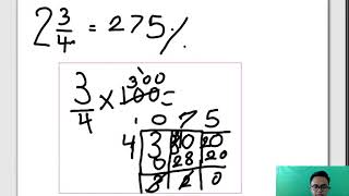 Matematik Tahun 5  Peratusan  Tukar Pecahan kepada Peratus [upl. by Turino]