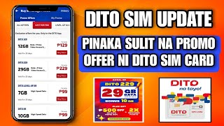 DITO SIM UPDATE TODAY  SULIT NA PROMO OFFER NI DITO SIM CARD  PAANO BA TUTORIAL [upl. by Lahcear]