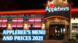 Applebees menu and prices 2021  applebees  applebees menu [upl. by Ingmar464]