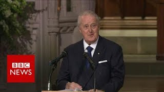 Former Canadian Prime Minister Brian Mulroney gives eulogy  BBC News [upl. by Selemas]