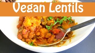 Easy Vegan Lentil Stew  Vegan Lentils Recipes  The Frugal Chef [upl. by Aihsyn]