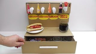 How to make a dispenser for fast food Dispenser Coca Cola from cardboard [upl. by Eugilegna904]