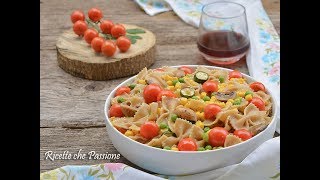 Insalata di pasta e verdure  Primo fresco e leggero senza condiriso  Ricette che Passione [upl. by Lednek]