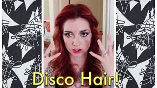 1970s Disco Feathered Vintage Hair Tutorial by CHERRY DOLLFACE [upl. by Goulden]