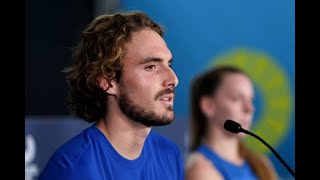 Interview Stefanos Tsitsipas and Team Greece Day 6 United Cup 2024 [upl. by Chadd]