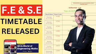 FE amp SE Timetable Released  Pune University  sppu puneuniversity [upl. by Nnaasil482]