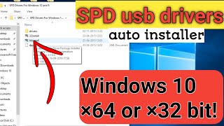 SPD  spreadtrum usb auto installer 4 Windows 10 ×64 or 32bit [upl. by Nicol]