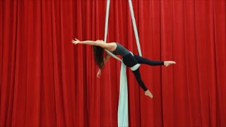 Secretary Drop  Aerial Silk Tutorial with Aerial Physique [upl. by Sibylla]