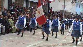 Desfile Cívico Escolar Parte 3 en Fiestas Patrias 2010 14 Llata Huamalíes Huánuco Perú [upl. by Doti269]