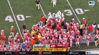 Ohio State vs Rutgers heated moment after late hit on punter [upl. by Evangeline420]