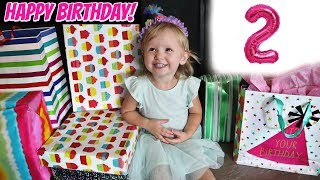 Gemmas 2nd BIRTHDAY Party Opening Presents [upl. by Melesa917]