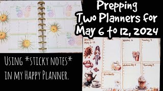 Two Planners and Two Planner Spreads Decorating my Happy Planner and My Bullet Journal [upl. by Weiss]