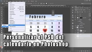 Personalizar plantilla del calendario psd en Photoshop [upl. by Engen143]